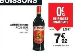 Promocash PICON BIÈRE Apéritif à l'orange offre