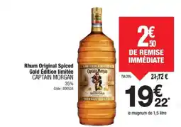Promocash CAPTAIN MORGAN Rhum Original Spiced Gold Édition limitée offre