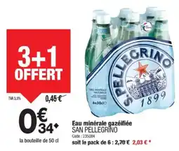 Promocash SAN PELLEGRINO Eau minérale gazeifiée offre