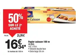 Promocash ALBAL Papier cuisson 100 m offre