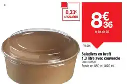 Promocash Saladiers en kraft avec couvercle offre