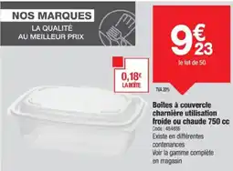 Promocash Boîtes à couvercle charnière utilisation froide ou chaude 750 cc offre