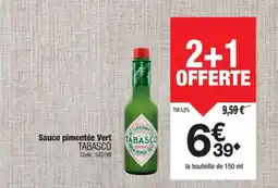 Promocash TABASCO Sauce pimentée Vert offre