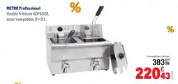 METRO Metro professional double friteuse gdf5028, acier inoxydable, 8+8 l offre
