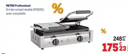 METRO Metro professional gril de contact double gpg2201, acier inoxydable offre