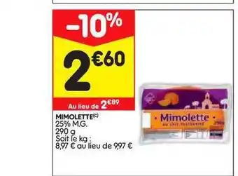 Leader Price Mimolette offre