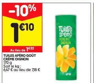 Tuiles Apéro Goût Crème Oignon