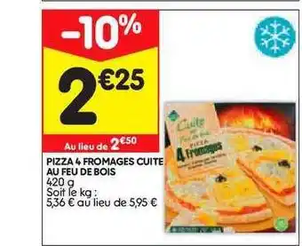 Leader Price Pizza 4 Fromages Cuite Au Feu De Bois offre