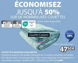 JYSK Couette 4 saisons saukampen offre