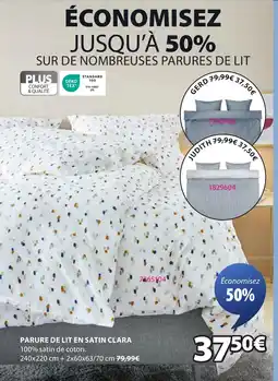 JYSK Parure de lit en satin clara offre
