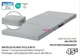 JYSK Matelas pliant hylla bf15 offre