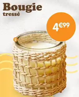 b&m Bougie pot tressé offre