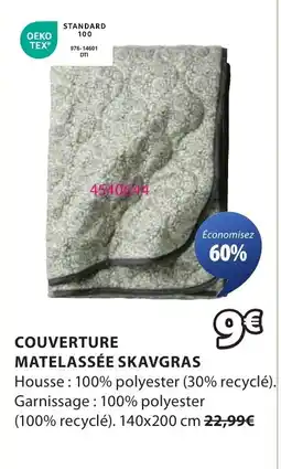 JYSK Couverture matelassée skavgras offre