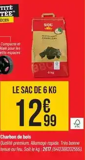 Bricorama Sol - charbon de bois offre