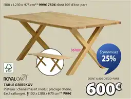 JYSK ROYAL OAK Table gribskov offre
