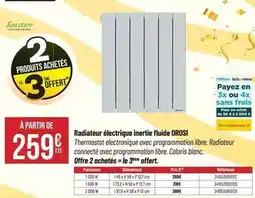 Bricorama Sauter - radiateur électrique inertie fluide orosi offre