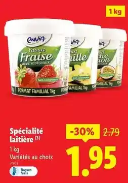 Lidl Spécialité laitière offre