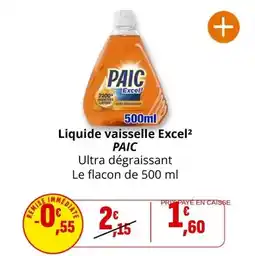 Coccinelle Supermarché Paic - liquide vaisselle excel offre