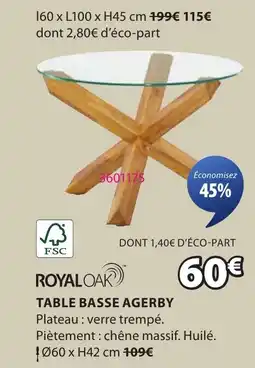 JYSK Table basse agerby offre