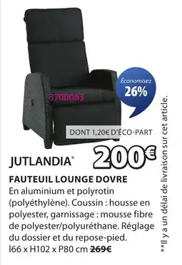 JYSK Fauteuil lounge dovre offre