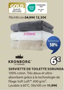 JYSK Serviette de toilette sorunda offre