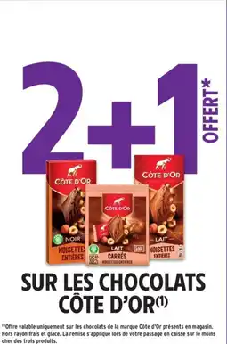 Intermarché Drive Sur les chocolats cote d'or offre