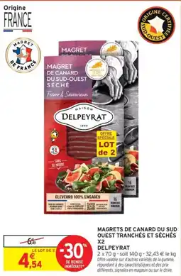 Magrets de canard du sud ouest tranchés et séchés x2 delpeyrat