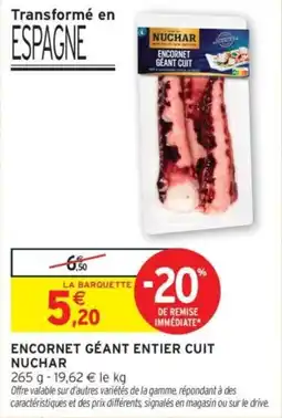 Encornet géant entier cuit nuchar