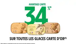 Intermarché Drive Sur toutes les glaces carte d'or offre