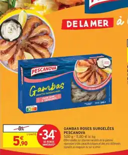 Intermarché Drive Gambas roses surgelées pescanova offre