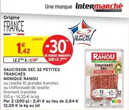 Saucisson sec 32 petites tranches monique ranou