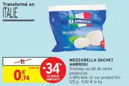 Intermarché Drive Mozzarella sachet ambrosi offre