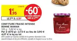Intermarché Drive Confiture fraise intense bonne maman offre
