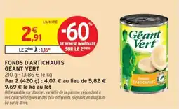 Intermarché Drive Fonds d'artichauts géant vert offre