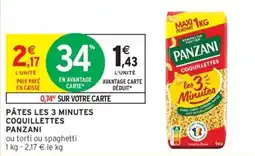 Intermarché Drive Pâtes les 3 minutes coquillettes panzani offre
