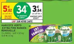 Intermarché Drive Haricots verts extra fins rangés bonduelle offre