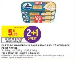 Intermarché Drive Filets de maquereaux sans arÎme ajouté moutarde petit navire offre