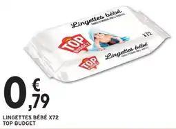 Intermarché Drive Lingettes bébé x72 top budget offre