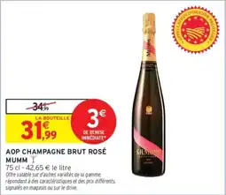 Intermarché Drive Aop champagne brut rosé mumm offre