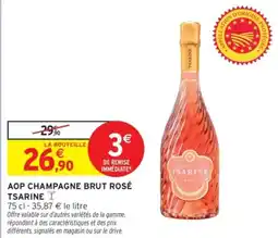 Intermarché Drive Aop champagne brut rosé tsarine offre