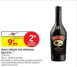 Intermarché Drive Irish cream the original baileys offre