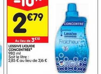 Leader Price Lessive Liquide Concentrée offre