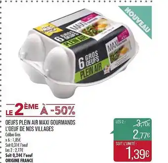 Match Oeufs Plein Air Maxi Gourmands L'œuf De Nos Villages offre