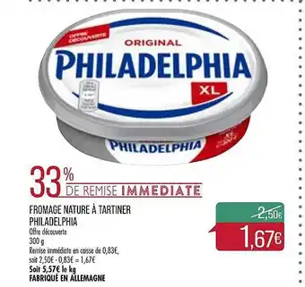 Match Fromage Nature à Tartiner Philadelphia offre