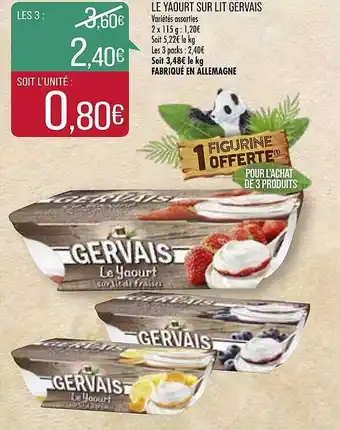Match Le Yaourt Sur Lit Gervais offre