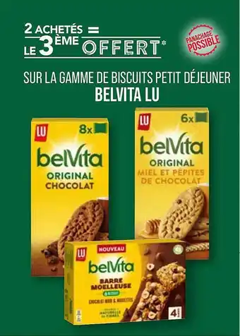 Match La Gamme De Biscuits Petit Déjeuner Belvita Lu offre