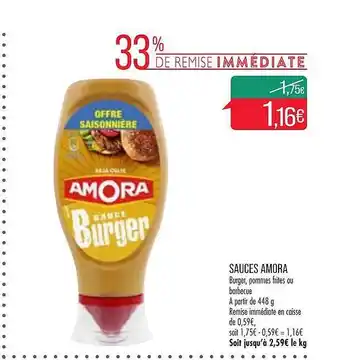 Match Sauces Amora offre