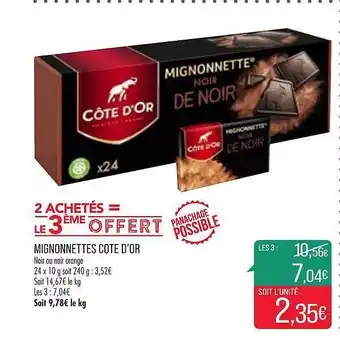 Mignonnettes Côte D'or