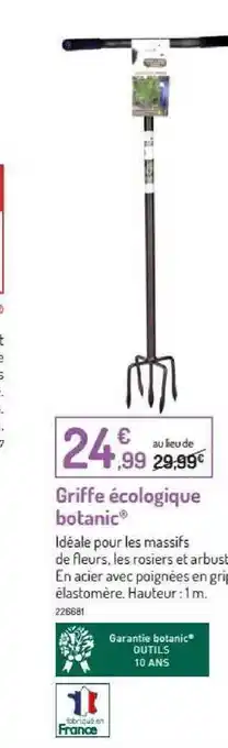 Griffe écologique Botanic