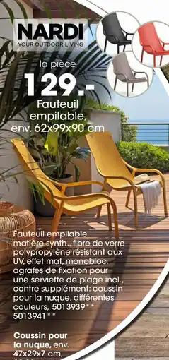 Möbel Martin Fauteuil empilable offre